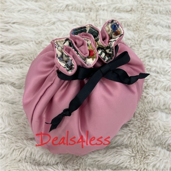 Gucci Pouch Drawstring Bag Cosmetic Pouch Travel Case Purse Lined Floral NEW - Picture 7 of 12
